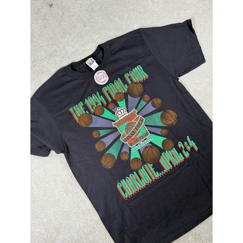VTG 1994 Final Four Charlotte Vibrant Colors Basketball Single Stitch t-shirt DS